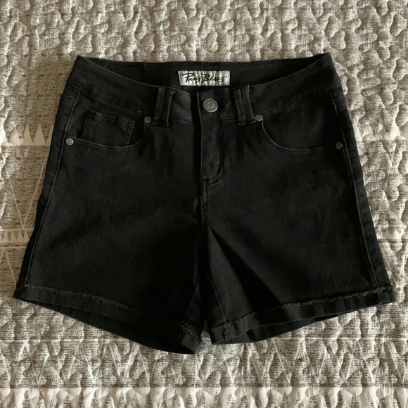 Paris Blues Pants - Paris Blues Denim Black Juniors Size 7 Jean Shorts